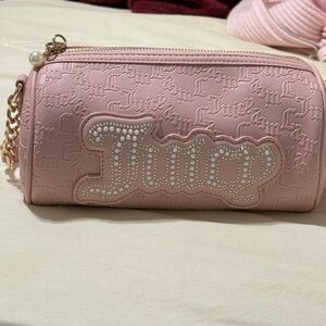 Juicy Couture Light Pink Embossed Cosmetic Case